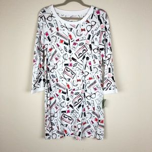 Kate Spade NWT white sleepwear with cute prints